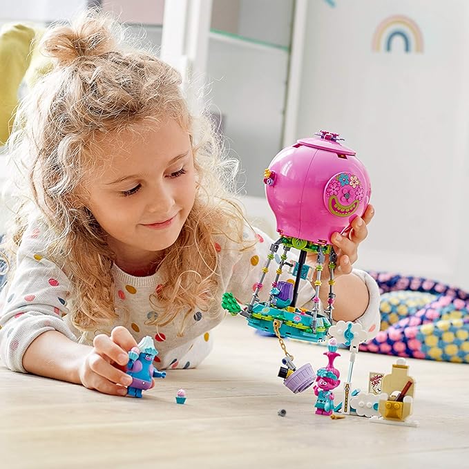 LEGO Trolls World Tour Poppy’s Hot Air Balloon Adventure 41252 Building Kit an Ideal for Creative Play (250 Pieces)