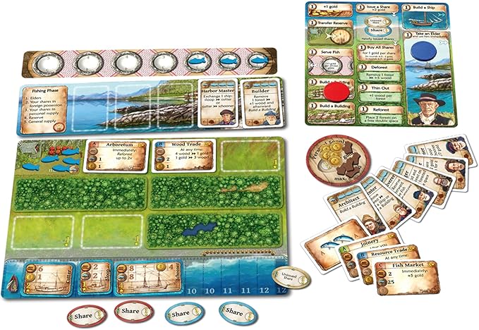 Nusfjord Board Game Big Box Edition - Complete Card Deck Collection Includes All Expansions Strategy Game for Kids &amp Adults Ages 12+ 1-5 Players 20-100 Min Playtime Made by Lookout Games