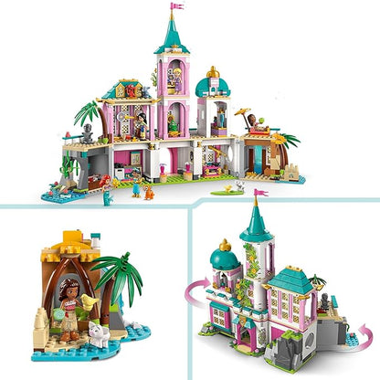 LEGO Disney Princess Castle &amp Royal Pets Kids Toy - Pretend Play Building Set for Girls and Boys Ages 6+ - Includes Ariel Rapunzel Jasmine Moana and Mulan - Gift Idea for Birthdays - 43267