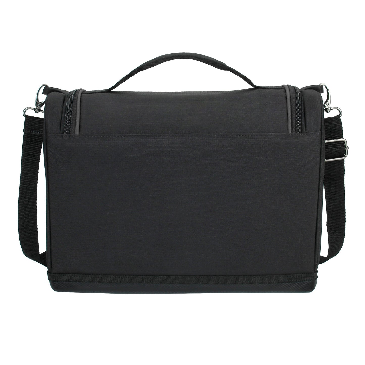 USA Gear Tablet Bag Compatible with 11 inch iPad Pro, 10.9 iPad Air, 10.2 inch Tablet - Compact Messenger Bag with Durable Exterior, Soft Adjustable Interior Fits Keyboard, Charger, more (Black)
