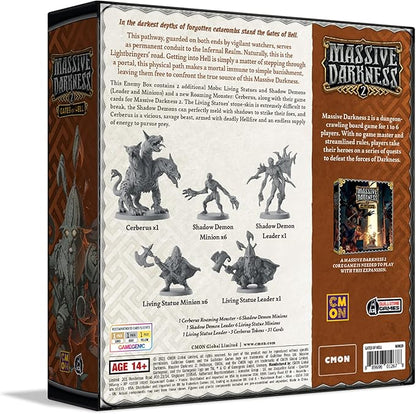 CMON Massive Darkness 2 Gates of Hell Enemy Box Expansion | Tabletop Miniatures Game | Cooperative Strategy Game for Adults and Teens | Ages 14+ | 1-6 Players | Average Playtime 60 Minutes | Made