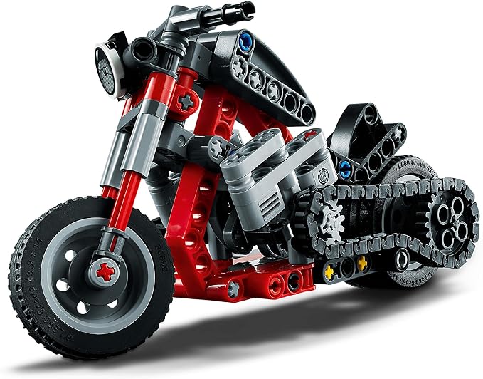 Lego Technic Motorcycle 42132 Model Building Kit Give Kids a Treat with This Motorcycle Model 2-in-1 Toy for Kids Aged 7+ (163 Pieces)