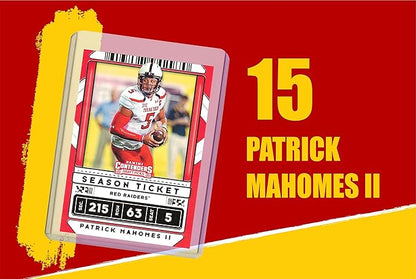 Patrick Mahomes (5) Assorted Football Cards Gift Pack - Kansas City Chiefs Trading Card
