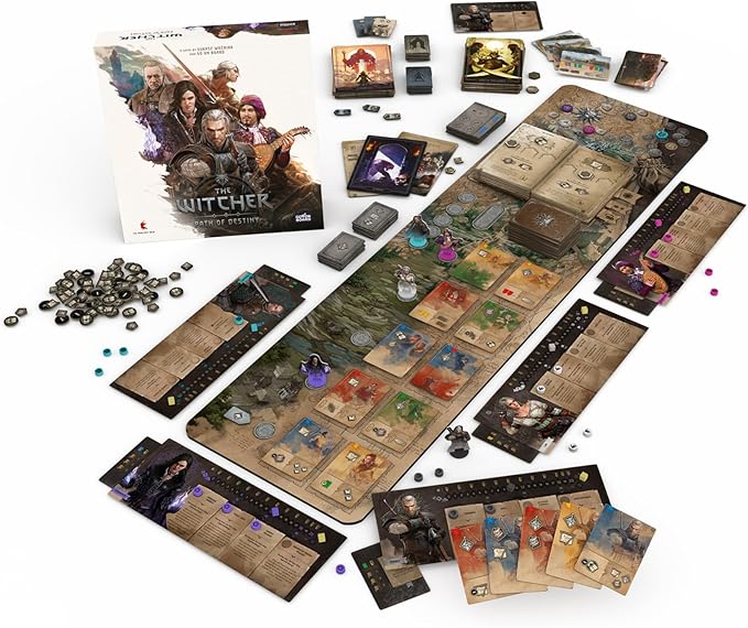 The Witcher: Path of Destiny Standard Edition - Competitive Tableau-Building Strategy Game Featuring Geralt Yennefer Ciri &amp More Ages 14+ 1-5 Players 45-90 Minute Playtime