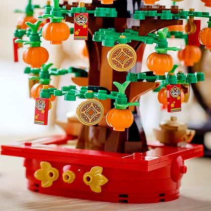 LEGO Money Tree Building Kit for Kids Aged 9 Plus Lunar New Year Gift for Boys and Girls Sparks Pretend Play Seasonal Decor 40648