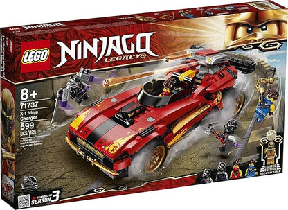 LEGO NINJAGO Legacy X-1 Ninja Charger 71737 Ninja Toy Building Kit Featuring Motorcycle and Collectible Minifigures New 2021 (599 Pieces)