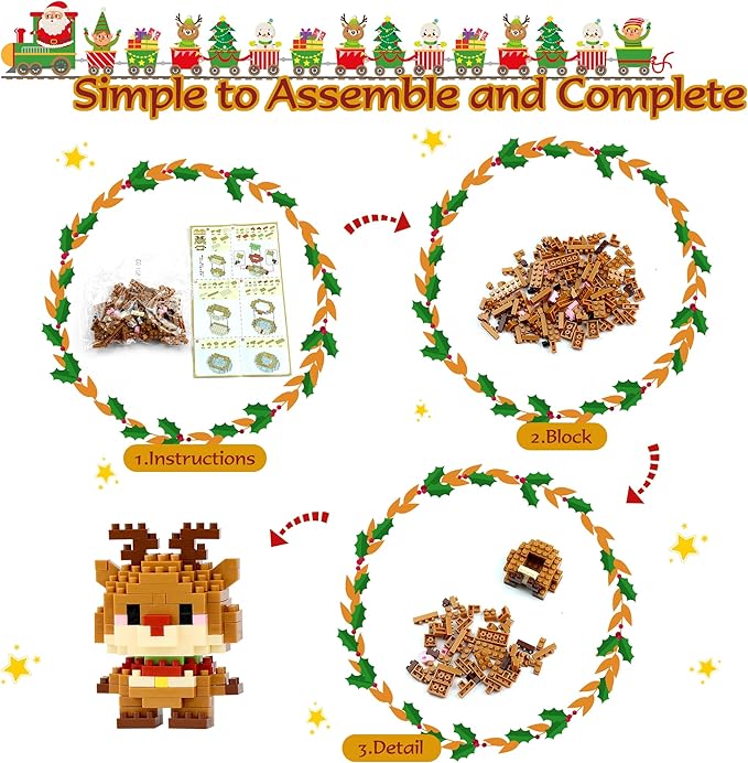 Mini Building Block Sets Animal 24 PackEaster Egg Fillers for Kids Party Favors for Kids Building Set for Goodie Bag Fillers Classroom Prizes Ages 6+ (Animals and Insects)