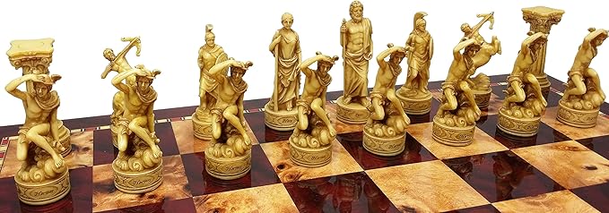 32 Piece Themed Set of Chess Men Pieces - NO Board (Greek)