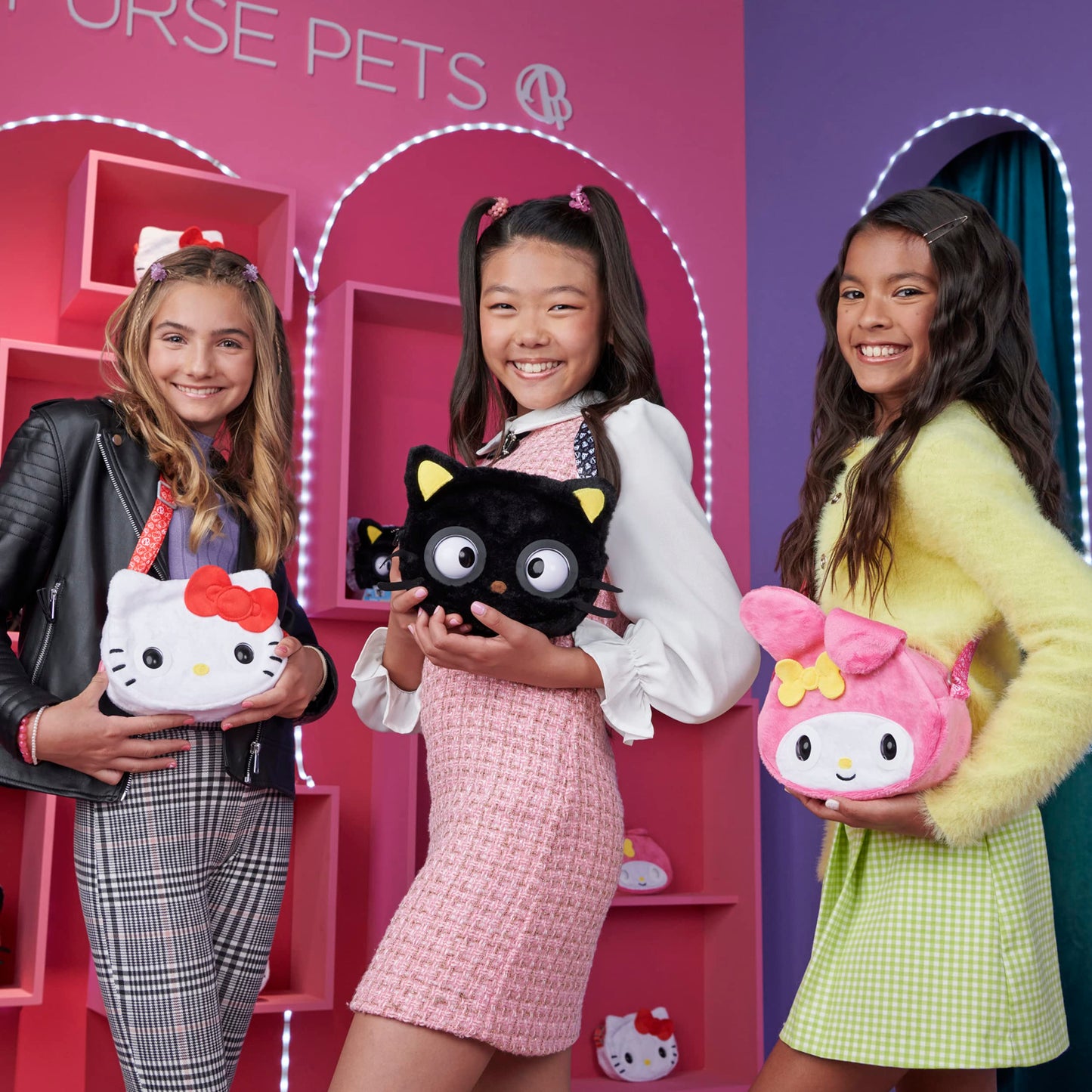 Purse Pets, Sanrio Hello Kitty and Friends, My Melody Interactive Pet Toy & Crossbody Kawaii Purse, Over 30 Sounds & Reactions, Girls & Tween Gifts