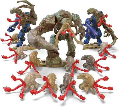 MEGA Halo Infinite Toys Building Set for Kids Floodgate Firefight with 634 Pieces 4 Poseable Micro Action Figures and Accessories Gift Ideas