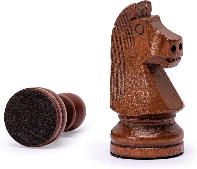 Husaria Staunton Tournament No. 5 Chessmen with 2 Extra Queens and Wooden Box 3.5-inch Kings