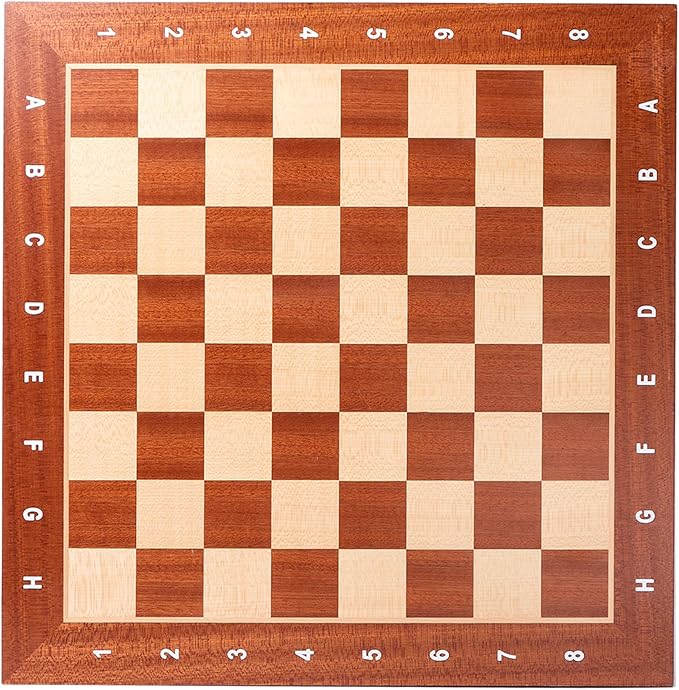 GSE Games &amp Sports Expert Professional Tournament Chess Board Only Sapele &amp Maple Inlaid Chessboard Portable Chess Board for Beginners Kids Adults (Medium: 15.75 / Square: 1.57 Brown)