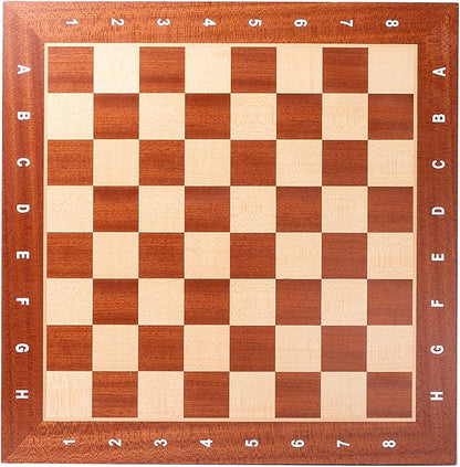GSE Games &amp Sports Expert Professional Tournament Chess Board Only Sapele &amp Maple Inlaid Chessboard Portable Chess Board for Beginners Kids Adults (Medium: 15.75 / Square: 1.57 Brown)
