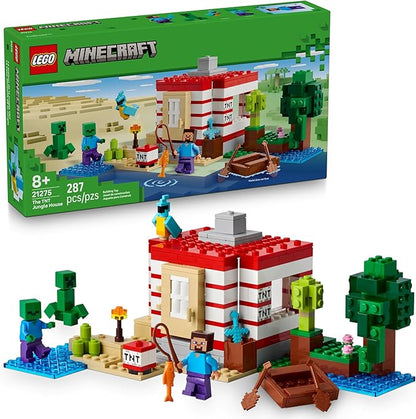 LEGO Minecraft The TNT Jungle House Building Toy - Minecraft Toy for Boys and Girls Ages 8+ - Gift for Birthdays - Video Game Playset for Fans - 21275