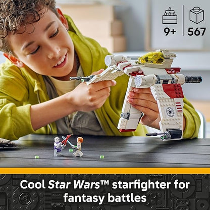 LEGO Star Wars: The Clone Wars V-19 Torrent Starfighter Building Toy - Pretend Play Set for Boys &amp Girls Ages 9+ - Starship Model Kit W/ 3 Minifigures - Gift Idea for Birthdays - 75432