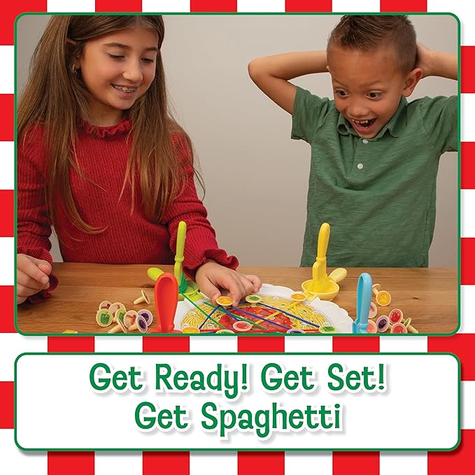 Ready Set Spaghetti Board Game – Kids Games Family Game Multi-Player Board Games for Family Night Preschool Toys Hand-Eye-Coordination Game Ages 6+