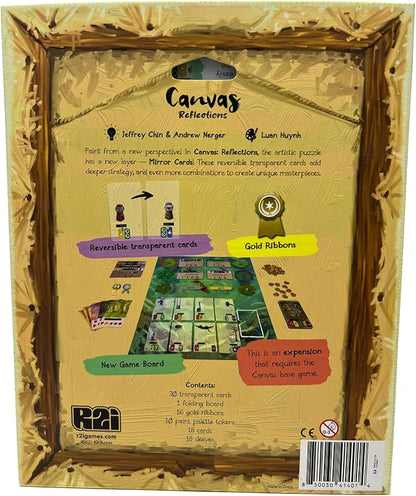 Canvas Reflections Board Game Expansion - Create Stunning Masterpieces! Art Competition and Puzzle Game for Teens &amp Adults Ages 14+ 1-5 Players 30 Minute Playtime
