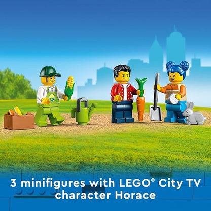 LEGO City Farmers Market Van 60345 Building Toy Set for Kids Boys and Girls Ages 5+ Mobile Farm Shop Playset with 3 Minifigures (310 Pieces)