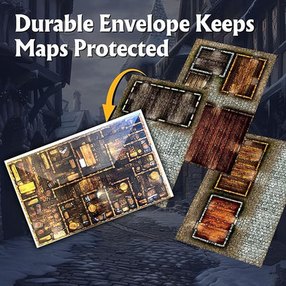 Arcknight The Cobblestone City Roleplaying Battlemaps 16 Modular RPG Maps in 8 Double-Sided Pages 1 Square Grid Modular &amp Versatile Design for Tabletop Gaming - for Dungeons &amp Dragons Pat