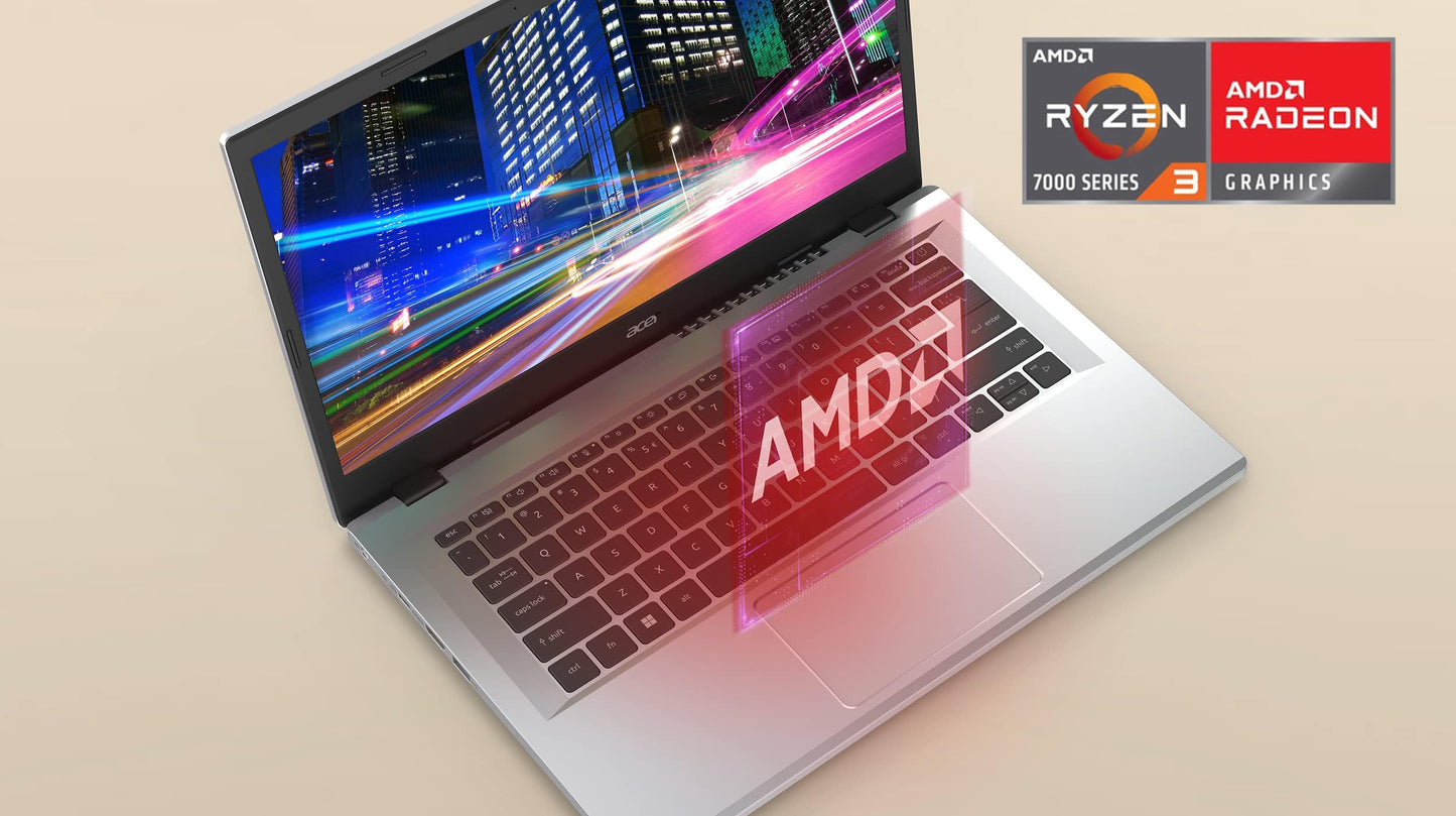 Acer Aspire 3 A315-24P-R7VH Slim Laptop | 15.6" Full HD | AMD Ryzen 3 7320U Quad-Core | AMD Radeon Graphics | 8GB LPDDR5 | 128GB NVMe SSD | Wi-Fi 6 | Windows 11 Home