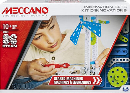 MECCANO Geared Machines S.T.E.A.M. Building Kit with Moving Parts for Ages 10 and Up