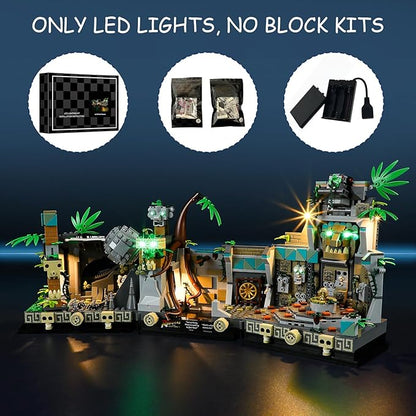 LED Light Kit for Lego 77015 Temple of The Golden Idol Set Compatible with Lego 77015 Building Blocks Model(Not Include Blocks Set)