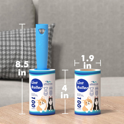 Extra Sticky Lint Roller, Mega Value Set 400 Sheets for Pet Hair Removal, Dog and Cat Lint Remover for Clothes, Furniture, Carpet
