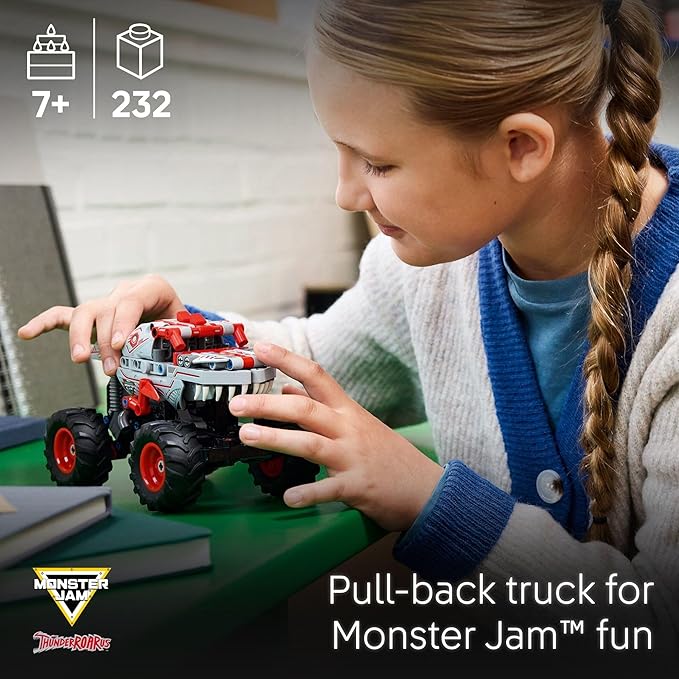 LEGO Technic Monster Jam ThunderROARus Pull-Back Monster Truck Toy - Building Toy for Kids Boys and Girls Ages 7+ - Creative Gift Idea for Lovers of Trucks - 42200
