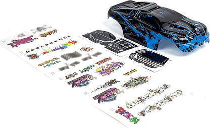 SummitLink Custom Body Muddy Blue Over Black Style Compatible for e-Revo Mini 1/16 Scale RC Car or Truck (Truck not Included) ERMN-BB-01