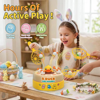 B.Duck Games for Kids Age 4-6 Board Games Bounce and Catch Duck Toys for Kids 4-8 Family Board Games for 5-7 Boys Girls Birthday Gifts Christmas Party Games for Toddlers 3-5