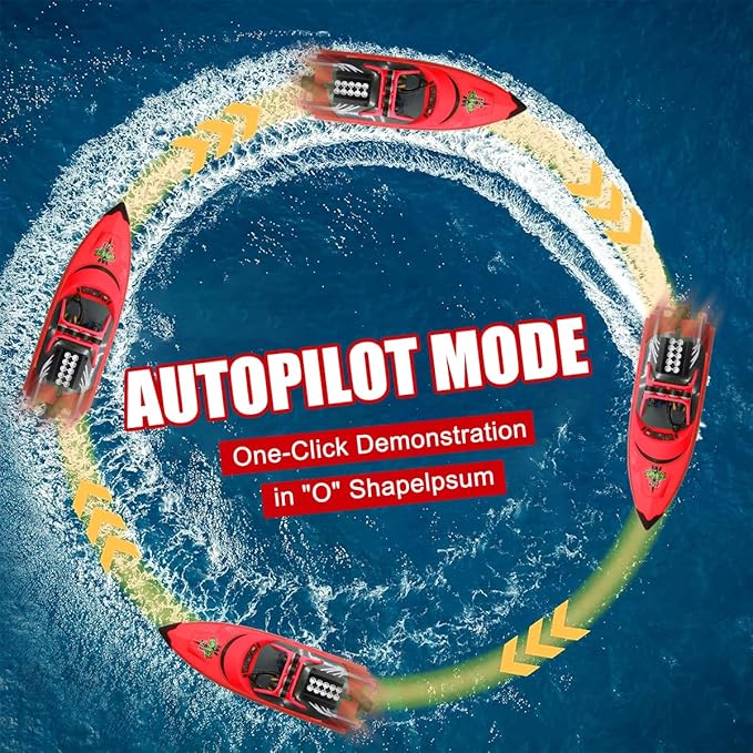 RC Boat for Kids Adults 2.4GHz Remote Control Boats with LED Light for Pool Lakes Water 20MPH Fast Speed Racing Jet Boat Boat Toy for Boys Girls 2 Rechargeable Batteries 40+ Mins Red