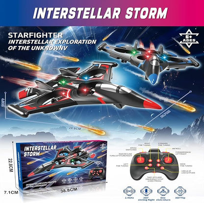 RC PlaneFoam Remote Control Airplanesfoam airplanes RC Planes for Kids Adults RC Airplane Fighter Jet with Lightremote control airplane for kids360°Flip Fighter Jet ToysAirplaneToy (BLUE)