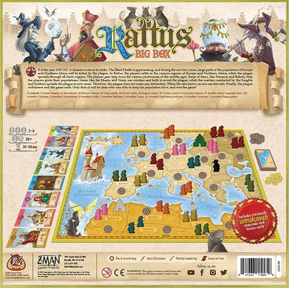 Rattus Board Game (Big Box Edition) - The Black Death Strategy Game with Expansions! Family Game for Kids &amp Adults Ages 10+ 2-6 Players 30-60 Minute Playtime Made by Z-Man Games