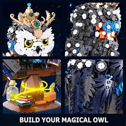Ideas Magic Owl Flower Animal Building SetCollectible Bird Model Compatible with Lego for Adults Creative Gifts for Adults or Teens Kids 14+ (1288 Pcs)