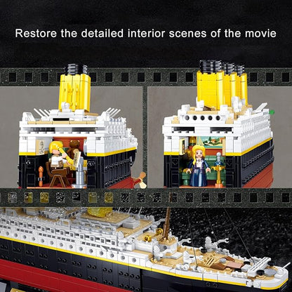 Model Set Ship Brick Set Gift for Adults and Kids 6+ with 2 Major Minifigures Compatible with Lego Sets STEM Big Shape Brick Set Ideal for Fans' Collection 2401 PCS