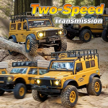 BEEZRC FMS 1/24 RC Crawler RTR FCX24M Land Rover Family Camel Trophy Edition Licensed RC Model 4WD RC Rock Truck 2.4Ghz Hobby Grade RC Car Model Mini Off Road Vehicle with Battery (Range Rover)
