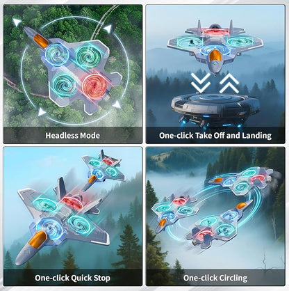 RC Planes for Kids Adults V50 Foam Remote Control Airplane Jet Helicopter Drone Toys for Kids Adults 8-12 12-16 Remote Control Plane Airplane Toys with Led Lights 360° Flip Stunt Rotation