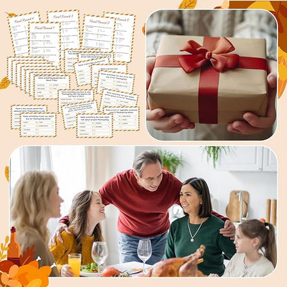Thanksgiving Day Friendly Feud Game with 2 Answer Buzzers Fall Holiday Feud Cards Family Game Night Fun Trivia Quiz for Friendsgiving Party Office Adults Class Groups Team Building