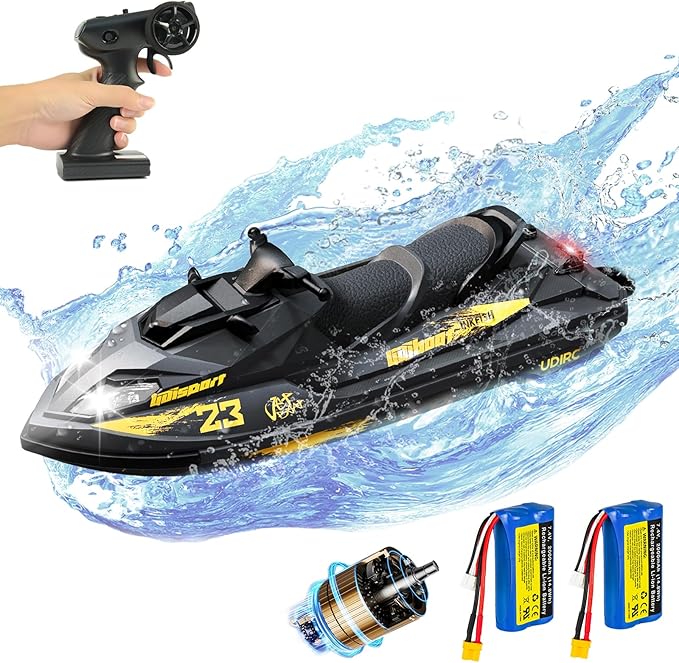 Cheerwing UDI023PRO Brushless RC Jet Boat for Adults High Speed 25KM/H Remote Control Boat for Pools and Lakes