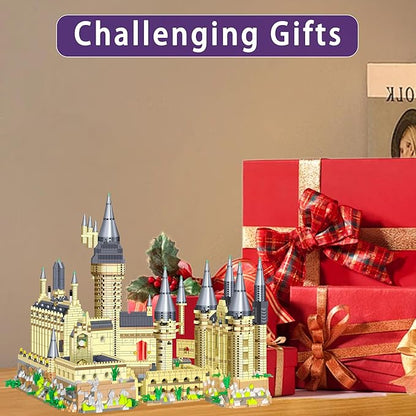 5000+PCS Mini Building Blocks Sets Magic Castle -Micro Mini Blocks Bricks Kit Creative Ideals Tower Model Building Toys for Adults Collectible Architecture Decoration Birthday Gifts M2031