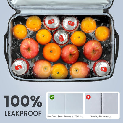 ZAKEEP Cooler Backpack, 36 Cans Multifunctional Leakproof Cooler Backpack with Padded Top Handle, Mesh Pocket for Camping BBQ (White)