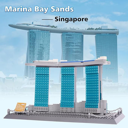 Oichy Building Blocks Set Marina Bay Sands Architecture Model Kits Collection Toy Building Sets for Adults and Kids(881 PCS)