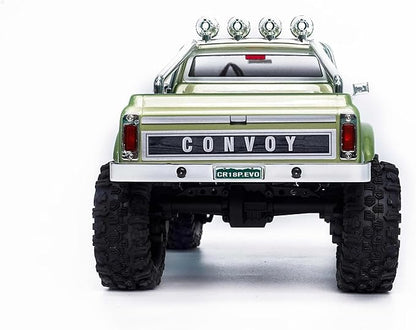 HOBBYPLUS CR18P EVO 2 Rock RC Crawler - 1/18 Scale Mini RC Crawler with Two-Speed Transmission All-Metal Gears Evolved EVO Platform Ready-to-Run Distinctive Styling Convoy Medium Olive Green