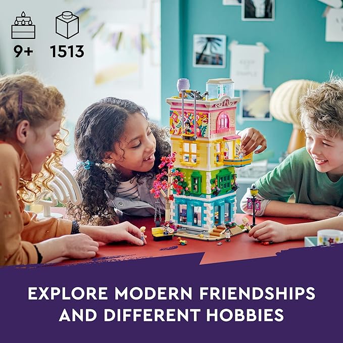 LEGO Friends Heartlake City Community Center 41748 Building Toy Set Creative Challenge for Ages 9+ Includes 6 Mini-Dolls a Pet Dog and Lots of Accessories a Fun Gift for Kids who Love Role Play