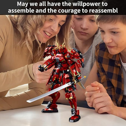 Double Knife Flow Samurai mech Robot Model Building Blocks Toy Set Birthday for Age 8+ Children Adults Teens 923 Pieces