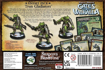 Shadows of Brimstone Gates of Valhalla Trun Gladiators Enemy Pack Expansion Set with 3 Minis