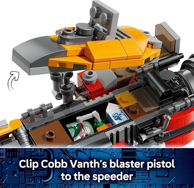 LEGO Star Wars Cobb Vanth’s Speeder Building Toy for Boys &amp Girls - Pretend Play Space Vehicle for Kids &amp Fans Ages 7+ - Gift for Birthdays - W/Cobb Vanth &amp Cad Bane Minifigures - 75437