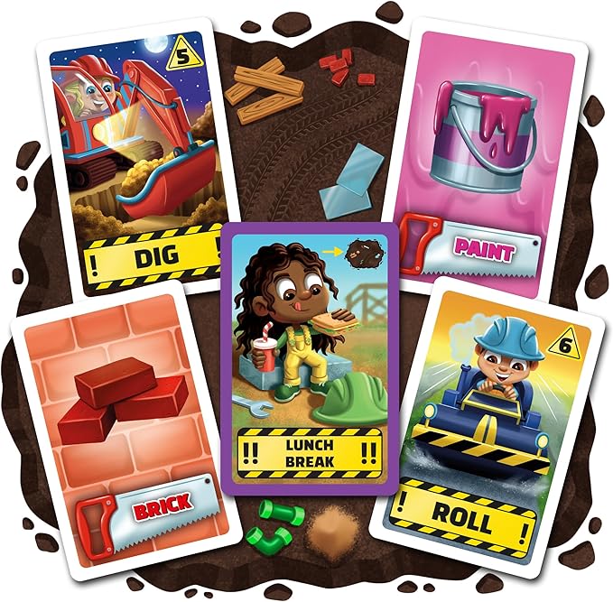 JH5 Construction Kids Board Game for Kids Ages 4 and Up Fun and Cooperative Building Game for 2-4 Players Easy to Learn Perfect for Family Time