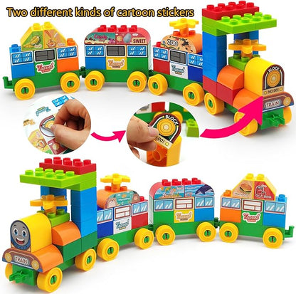 150 Pcs Classic Building Blocks Set for Toddlers 3-6 Large Building Bricks Train Educational Toy STEM Toys Compatible with Major Brands Gift for Kids