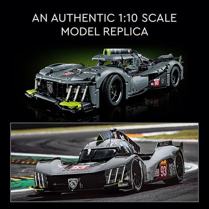 LEGO Technic Peugeot 9X8 24H Le Mans Hybrid Hypercar 42156 Collectible Race Car Building Kit for Adults and Teens 1:10 Scale Racing Car Model Gift for Motorsport Fans